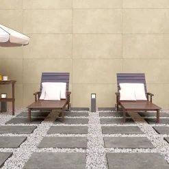 Bien Seramik Carrelage sol/mur effet pierre beige mat Crag Ivory l.60 x L.120 cm- Carrelage Sol Uni