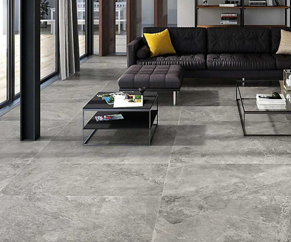 Alaplana Carrelage sol/mur effet pierre slipstop TENBY ANTHRACITE L.120 x l.60cm- Carrelage Sol Effet Pierre