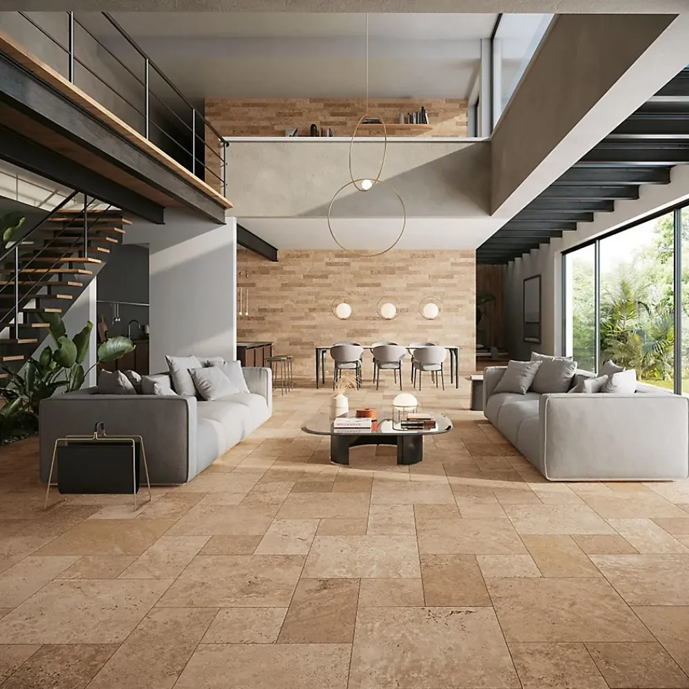 Novoceram Carrelage Sol Effet Pierre<Carrelage sol/mur intérieur effet pierre TIBER 30x60 cm - Light rectifié- V2: variation modérée de nuances