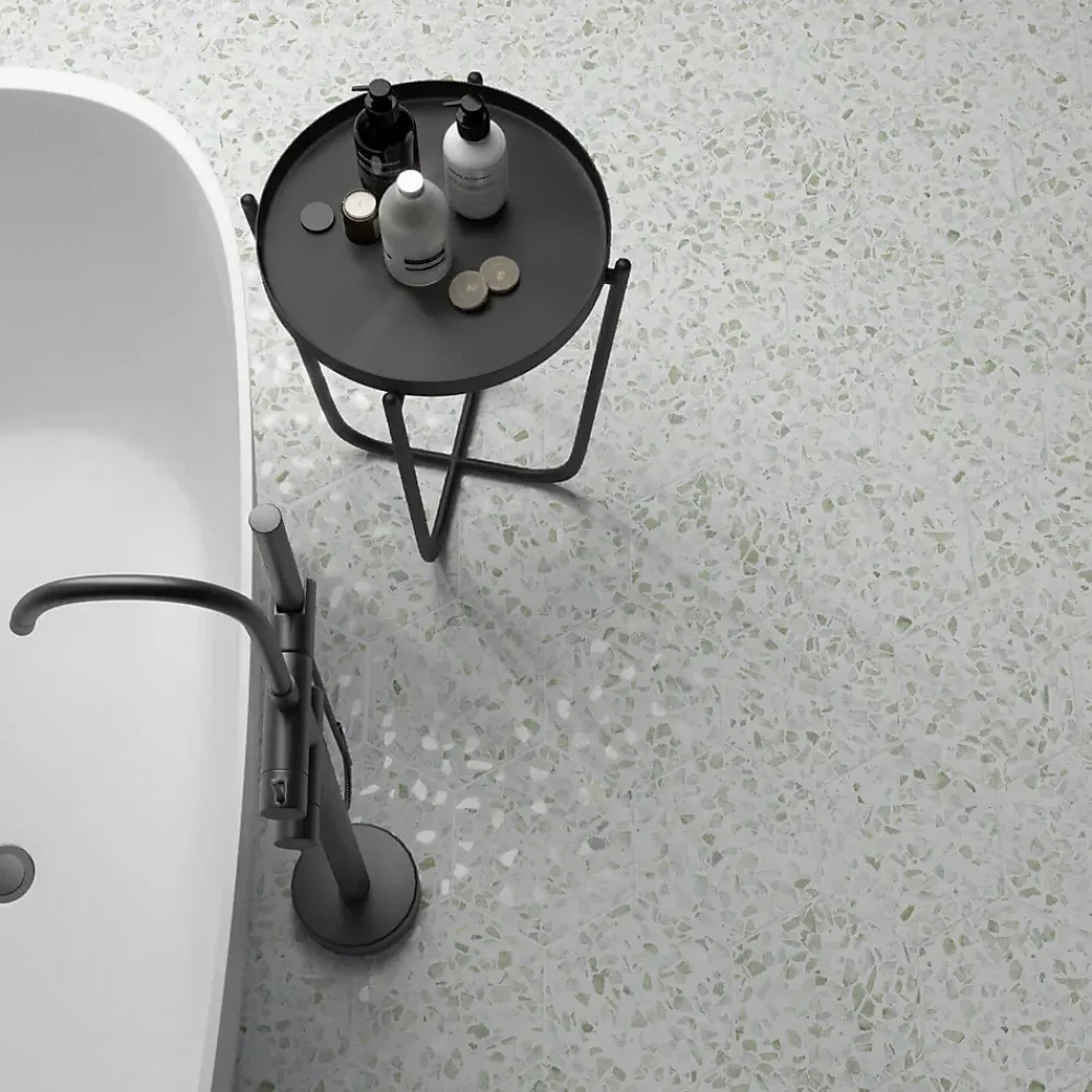 Allocarrelage Carrelage Sol Effet Terrazzo|Carrelage Sol Pour Cuisine<Carrelage Terrazzo Hexagonal 23x26 Riazza Vert