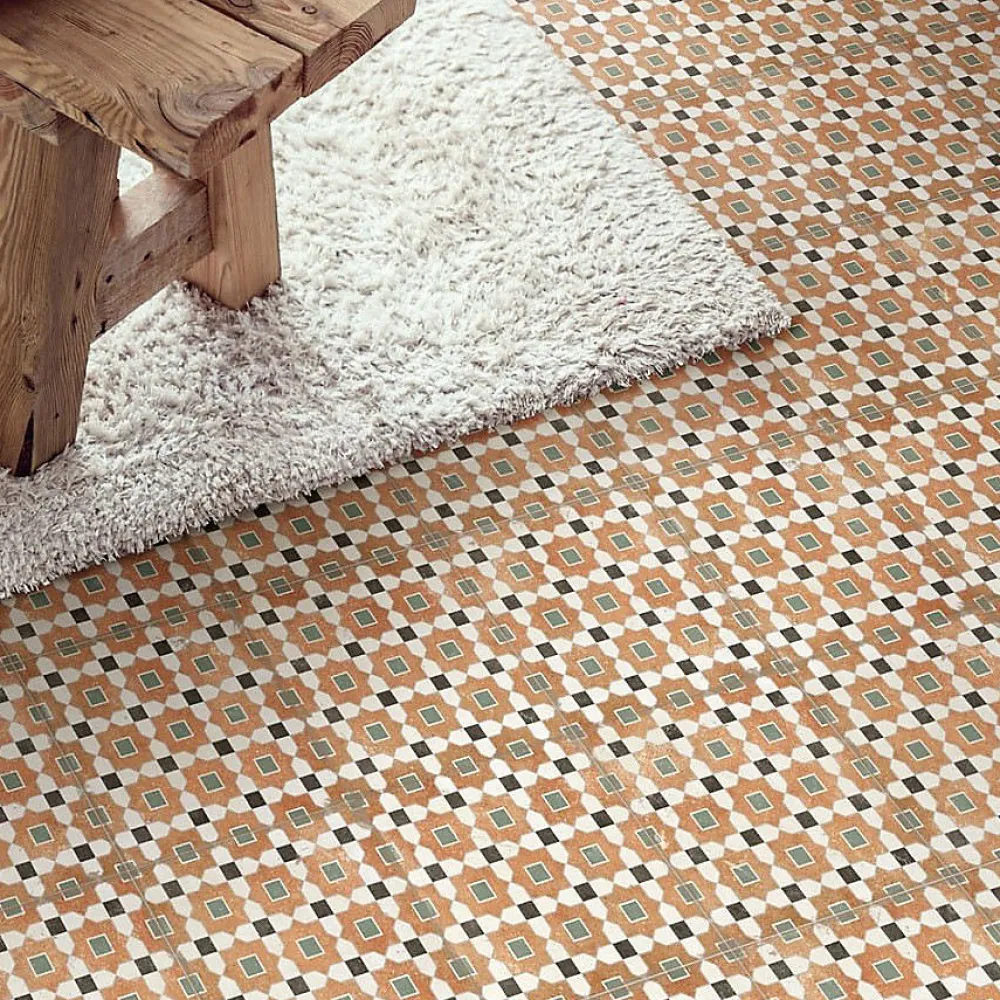 Concept Mosaïque Carrelage Sol Effet Carreaux De Ciment<Carrelage TESSIA 20x20 cm effet carreaux ciment vieilli