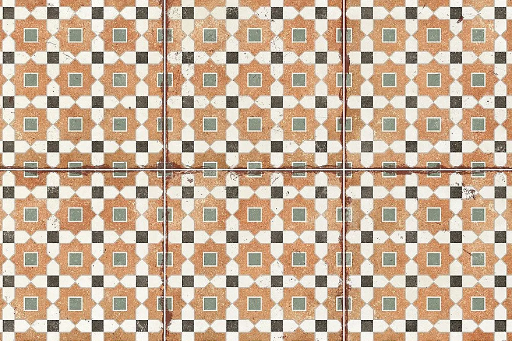 Concept Mosaïque Carrelage Sol Effet Carreaux De Ciment<Carrelage TESSIA 20x20 cm effet carreaux ciment vieilli