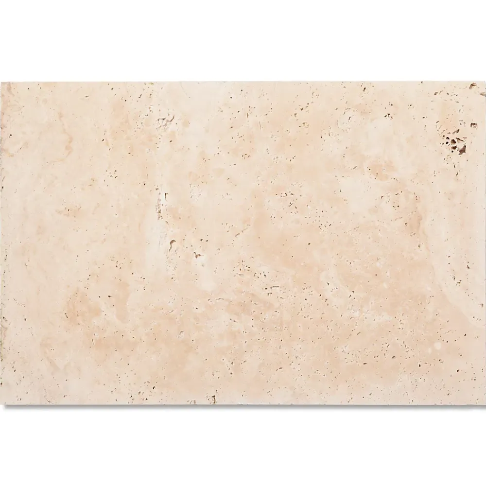 Ro'Ma Nature Travertin<Carrelage Travertin Beige Nuancé 61x40,6x1,2 cm - Intérieur et Extérieur (lot de 1,24 m² 5 dalles) -