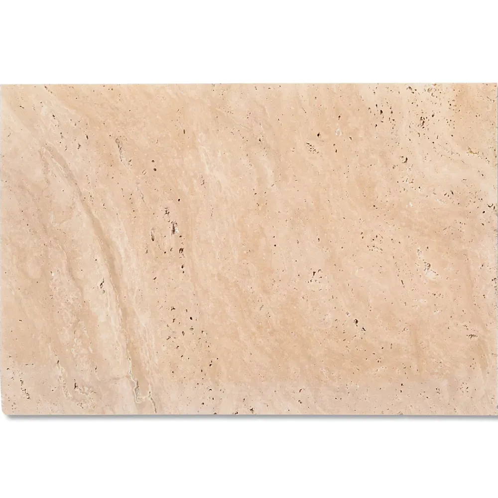 Ro'Ma Nature Travertin<Carrelage Travertin Beige Nuancé 61x40,6x1,2 cm - Intérieur et Extérieur (lot de 1,24 m² 5 dalles) -