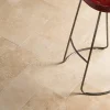Ro'Ma Nature Carrelage Travertin Beige Clair Opus 4 x1,2 cm - Intérieur et Extérieur (lot de 1,48 m² soit 2 paquets) -- Travertin