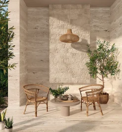 Bestile Travertin<Carrelage Travertino B Beige - Mat 120 x 60cm ( vendu par boite de 1,44 m² )