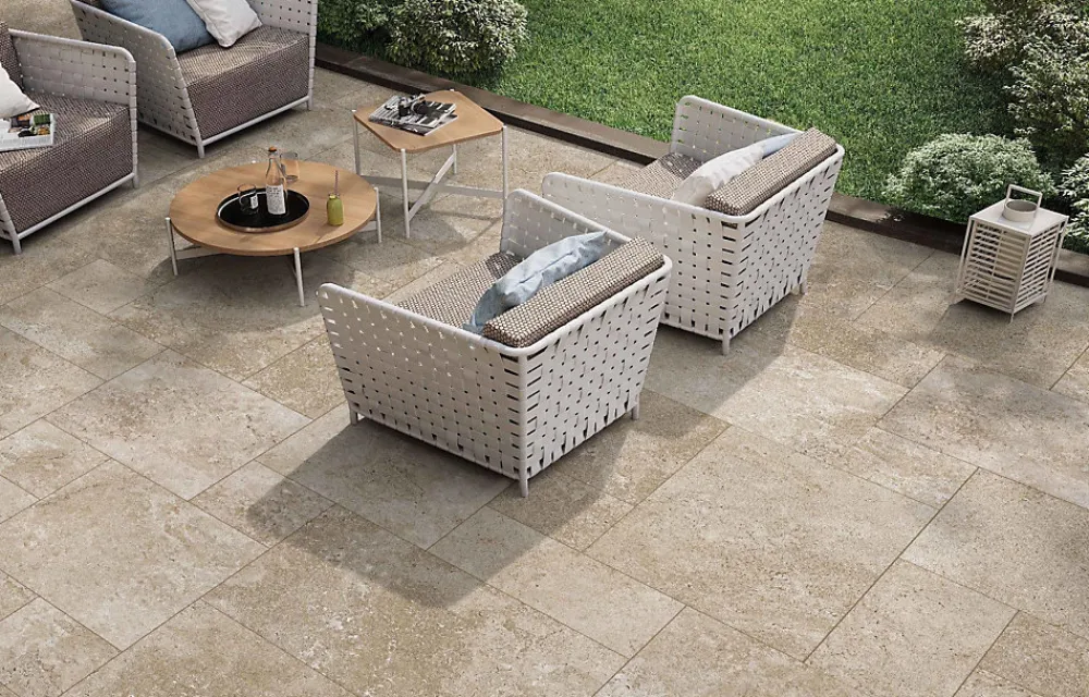 Codicer Carrelage Trevi Silver - Mat 66 x 44cm ( vendu par boite de 1,16 m² )- Carrelage Sol Effet Pierre