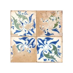 Ro'Ma Carrelage Carrelage Vintage Bleu Leptis 45x45x0,95 cm Solvera - Sol et mur intérieur -- Carrelage Sol Pour Wc