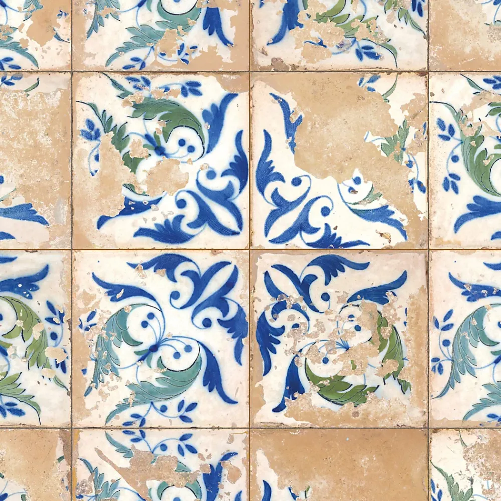 Ro'Ma Carrelage Carrelage Vintage Bleu Leptis 45x45x0,95 cm Solvera - Sol et mur intérieur -- Carrelage Sol Pour Wc