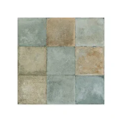 Ro'Ma Carrelage Carrelage Vintage effet Zellige Vert 33x33x0,95 cm Orelia - Sol et mur intérieur -- Carrelage Sol Pour Wc|Carrelage Sol Uni