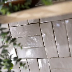 Ro'Ma Nature Carrelage Zellige Marocain Gris de lin 5x15 cm (vendu par 1 m²) -- Faïence Pour Pièce À Vivre|Faïence Pour Douche