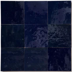 Ro'Ma Nature Faïence Pour Salle De Bains|Faïence Pour Pièce À Vivre<Carrelage Zellige Marocain Bleu Nuit 10x10 cm (vendu par 1 m²) -