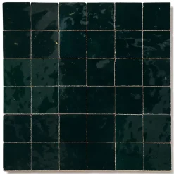 Ro'Ma Nature Faïence Pour Salle De Bains<Carrelage Zellige Marocain Bleu Océan 5x5 cm (vendu par plaque de 30x30 cm soit 0,09 m²) -