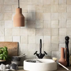 Ro'Ma Nature Carrelage Zellige Marocain Gris Beige 10x10 cm (vendu par 1 m²) -- Faïence Pour Cuisine|Faïence Pour Salle De Bains