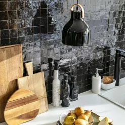 Ro'Ma Nature Faïence Pour Douche<Carrelage Zellige Marocain Noir Intense 5x5 cm (vendu par plaque de 30x30 cm soit 0,09 m²) -