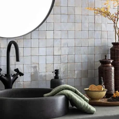 Ro'Ma Nature Faïence Pour Douche<Carrelage Zellige Marocain Bleu Gustavien 5x5 cm (vendu par plaque de 30x30 cm soit 0,09 m²) -