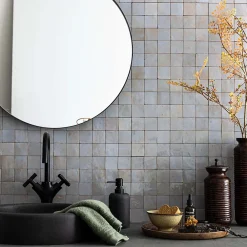 Ro'Ma Nature Faïence Pour Douche<Carrelage Zellige Marocain Bleu Gustavien 5x5 cm (vendu par plaque de 30x30 cm soit 0,09 m²) -
