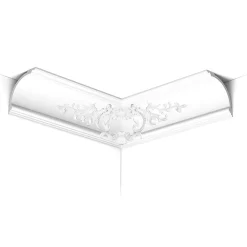 Orac Decor C338B Corniche plafond polyuréthane Luxxus - 18x18x200cm (h x p x L) - moulure décorative A l'unité- Moulure