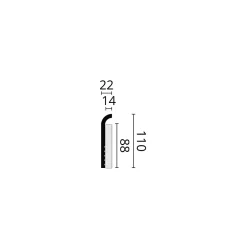 Decoflair CBC1 Surplinthe Polystyrène HD 110 x 22 x 2000 - 1 pièce- Moulure