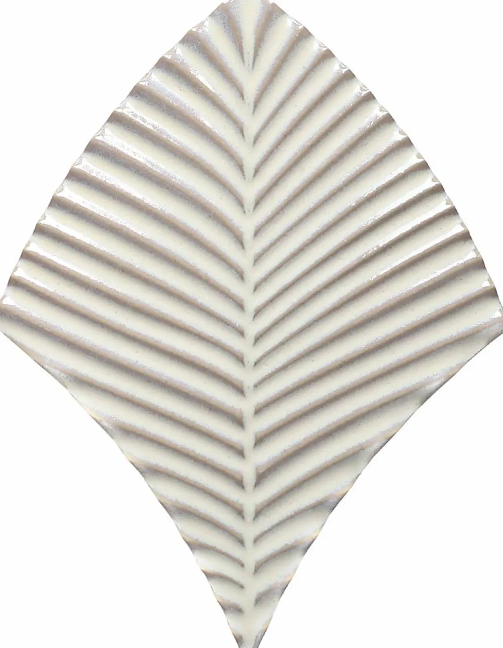 Carrelage Signature Ceramique Feuilles larges Blanches 20x15 cm - prix à la piéce-- Mosaïque Pour Wc