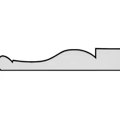 Chambranle Louis XVI en MDF doucine prépeint blanc 10x38mm L.2,44m- Moulure