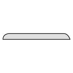 Moulure<Champlat 2 arrondis en MDF blanc 9X38mm L.2,44 m