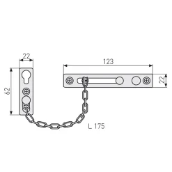 Abus Accesoire Pour Volet<Chaînette de porte nickélé SK175
