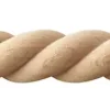 Decoparisienne Échantillon de moulure torsade brut décorative - L20 x 2,6 cm - Bois de hêtre massif - Style Parisien - A peindre- Moulure