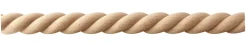Decoparisienne Échantillon de moulure torsade brut décorative - L20 x 2,6 cm - Bois de hêtre massif - Style Parisien - A peindre- Moulure