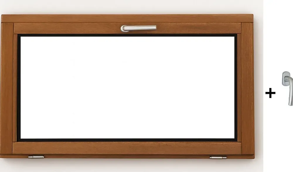 Gd Menuiseries Fenêtre Bois<Chassis Abattant En Bois H45 X L60 Côte Tableau, Poignee (ref 010220f9)