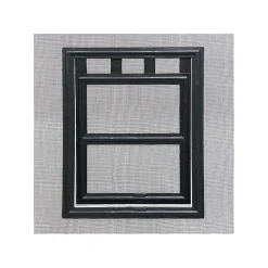 Volet-Moustiquaire Accessoire Pour Moustiquaire<Chatière de moustiquaire de Porte ou Baie Vitrée H25 cm x L20 cm Noir