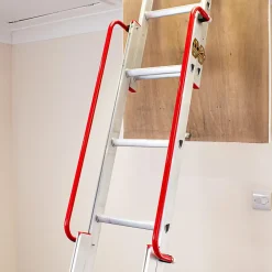 BPS Access Solutions Échelle de grenier coulissante aluminium 3 sections avec main courante, Charge max. 150 kg, EN14975, BPS Depot- Escalier Escamotable