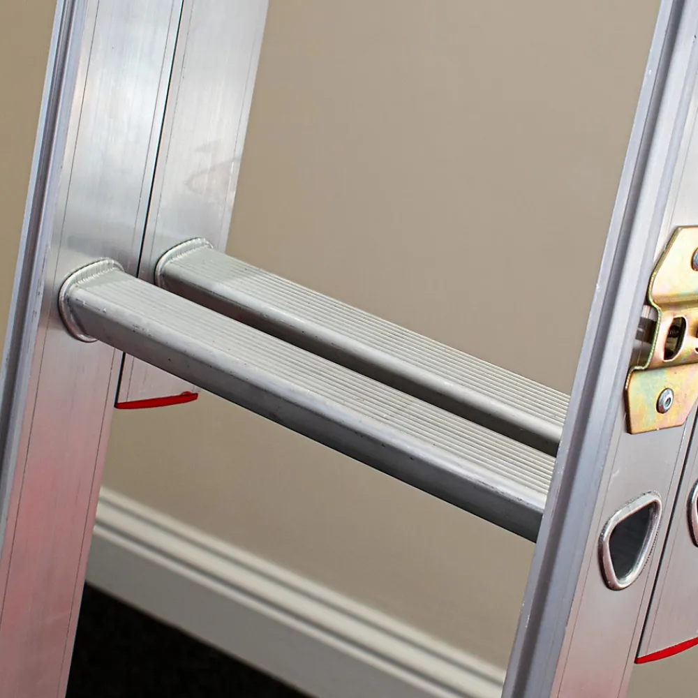 BPS Access Solutions Échelle de grenier coulissante aluminium 3 sections avec main courante, Charge max. 150 kg, EN14975, BPS Depot- Escalier Escamotable