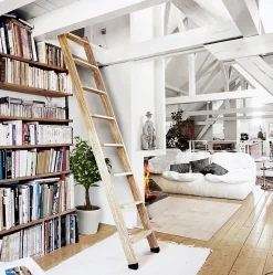 Fortia Échelle mezzanine bois 40 x 190 cm 8 marches- Escalier Mezzanine
