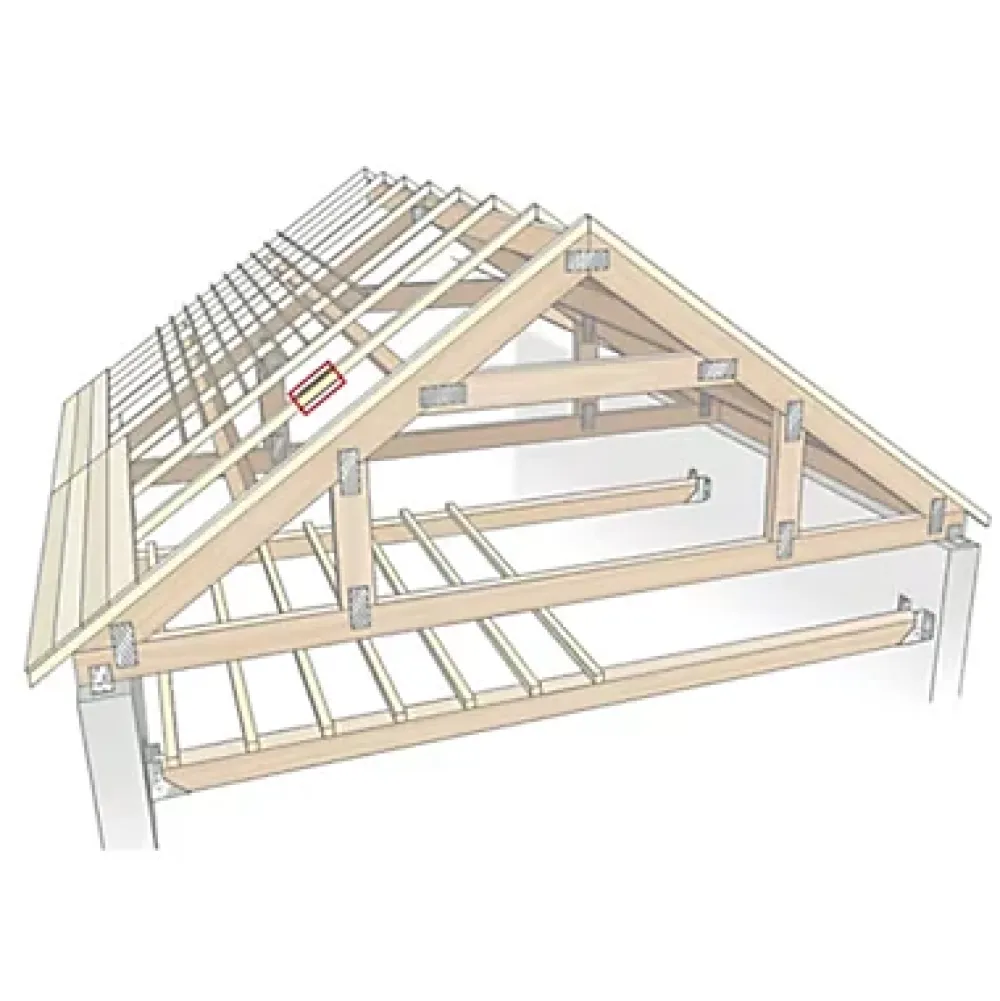 Chevron traité 100 x 100 mm L.3 m classe 2- Bois De Charpente