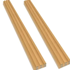Frankystar Chopin - Lot de 6 Panneaux Acoustiques Décoratifs 235x18 cm pour Intérieur et Extérieur en WPC Oak- Lambris Mural