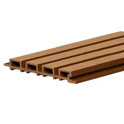 Frankystar Chopin - Lot de 6 Panneaux Acoustiques Décoratifs 235x18 cm pour Intérieur et Extérieur en WPC Oak- Lambris Mural