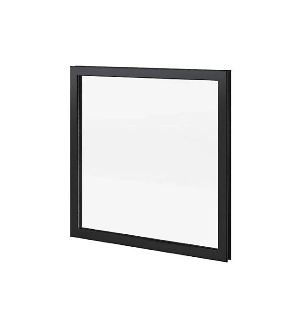 3 in 1 Châssis fixe en Aluminium RAL 9005 ( L.: 175 cm x H.: 180 cm)- Fenêtre Aluminium