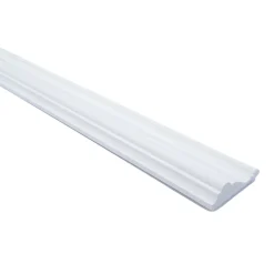 Woodbord Moulure<Cimaise Bois de Pin Merkusii - Enduite Gesso Blanc - 18x62x2200mm - Moulure - Lame de Soubassement