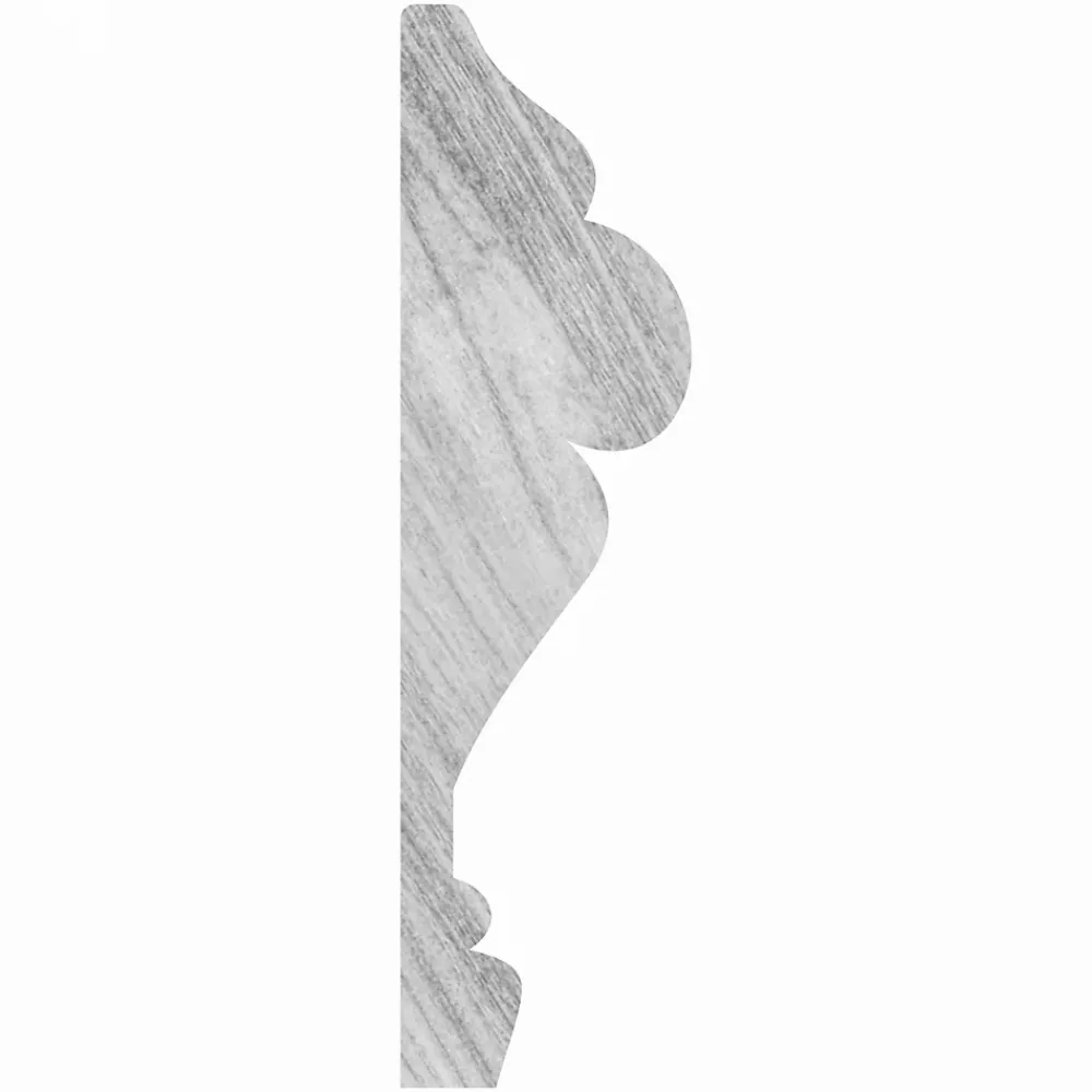 Woodbord Moulure<Cimaise Bois de Pin Merkusii - Enduite Gesso Blanc - 18x62x2200mm - Moulure - Lame de Soubassement