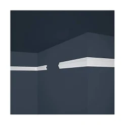 Decoon Moulure<Cimaise décorative - Modèle arrondi - Polystyrène - 200x1,8x3,8 cm
