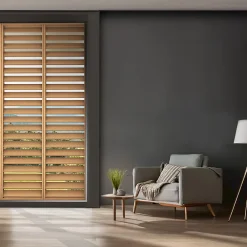 Foge Claustra Intérieur<Claustra persienne réglable Jersey coloris chêne de Saragosse 250X60X1.2 cm