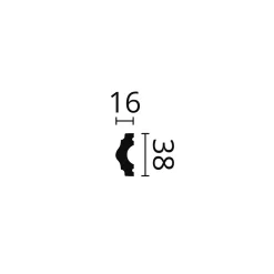 Decoflair Moulure<CL1-FRAME-CORNERS Cimaise Polystyrène HD 16 x 220 x 315 - 1 pièce