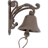 La Grande Prairie Cloche carillon en fonte 12x8x13cm- Poignée De Porte Extérieure