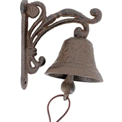 La Grande Prairie Cloche carillon en fonte 12x8x13cm- Poignée De Porte Extérieure