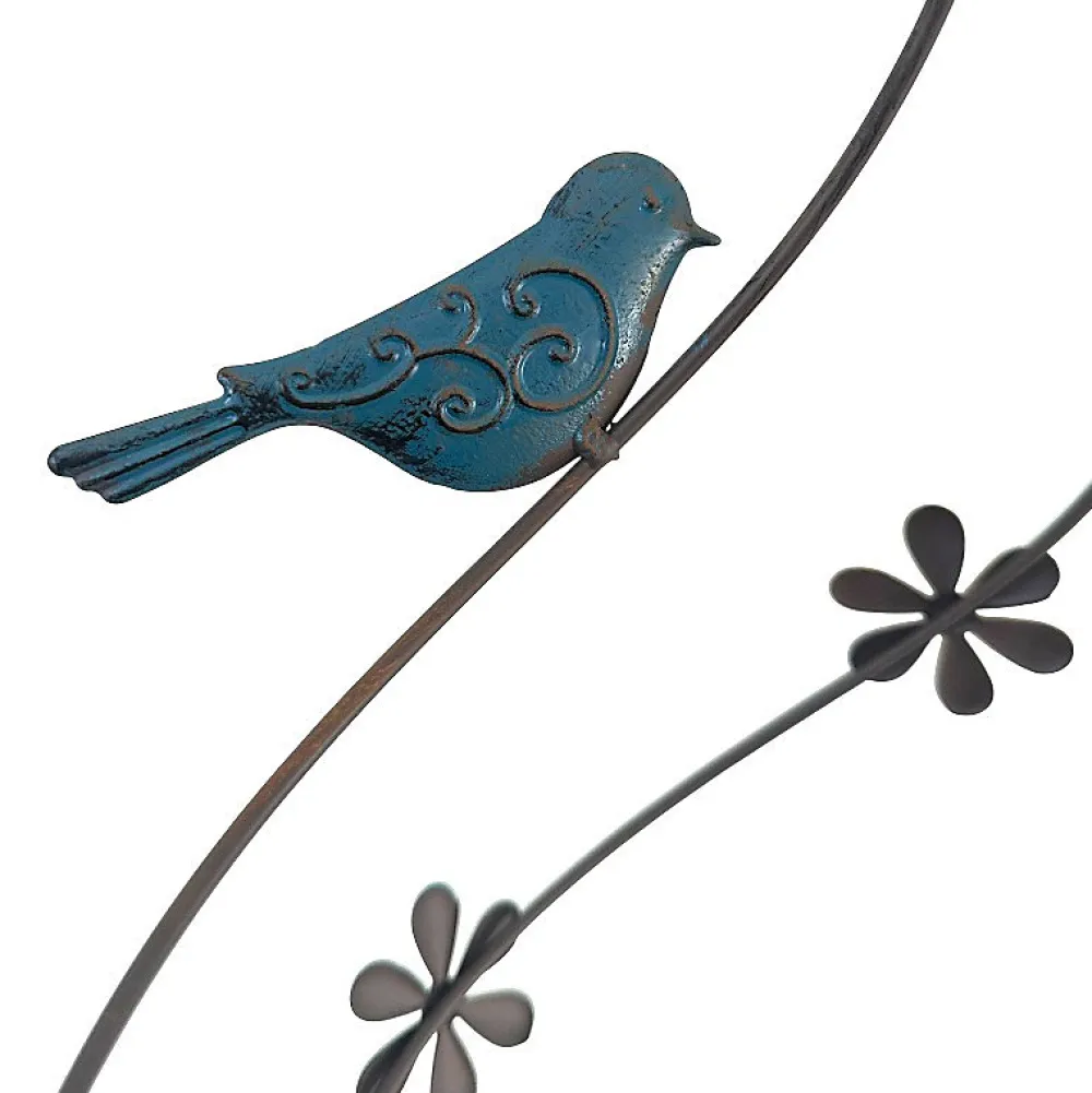 La Grande Prairie Poignée De Porte Extérieure<Cloche oiseaux colorés 29x23x74cm