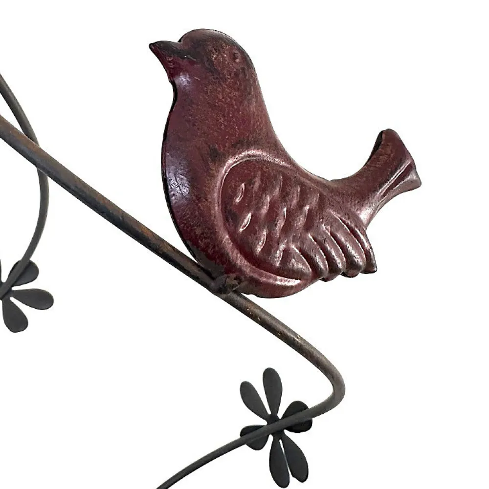 La Grande Prairie Poignée De Porte Extérieure<Cloche oiseaux colorés 29x23x74cm