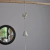 La Grande Prairie Clochette Coq fer blanc 10x65cm- Poignée De Porte Extérieure