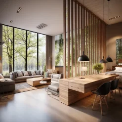 Ad Lyon Groupe Cloison Amovible Claustra Hetre Ajouré 5 Lames - H 150 x L 60 x P 7 cm - PAR AD LYON- Cloison Amovible