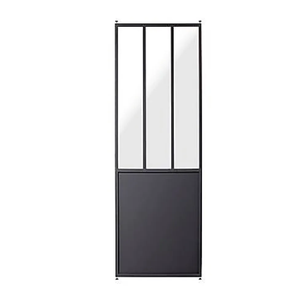 Geom Cloison Amovible<Cloison amovible 3-en-1 esprit atelier Axioma noire H.250 x l.80 cm